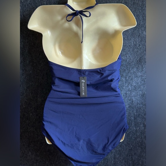 🌼3/$20 bundle 🌼 NWT CUT OUT TUMMY CONTROL HIGH WAISTED FRONT TIE NAVY SIZE XL - Picture 6 of 9